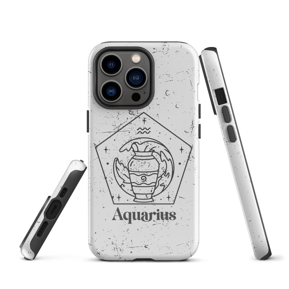 Aquarius Zodiac iPhone 13 Pro Tough Case - Glossy Finish - https://ascensionemporium.net